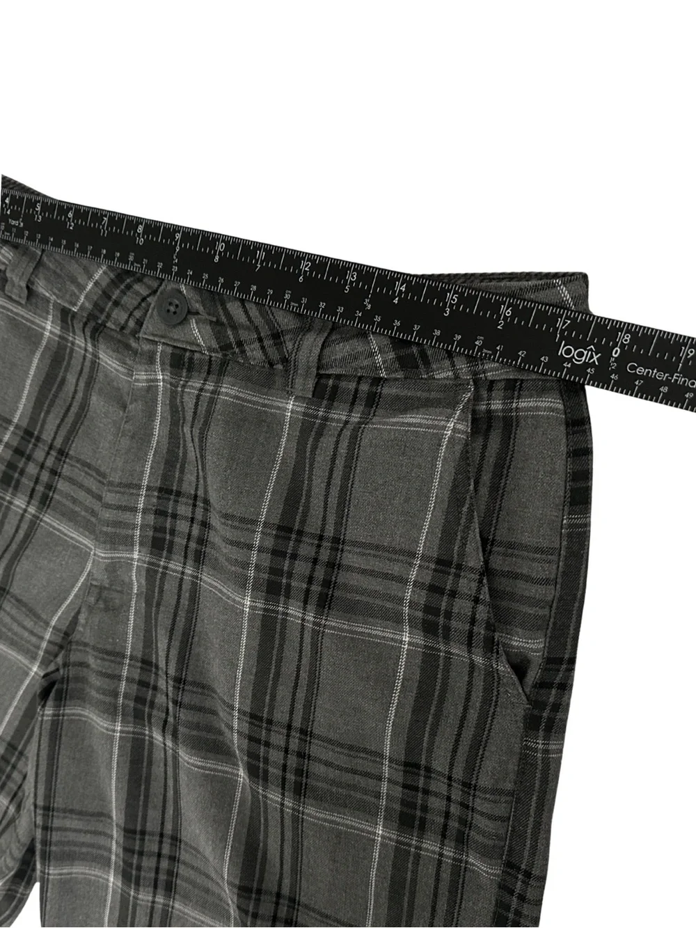 O'Neill Hybrid Walk Shorts Men's Size 34 Plaid Gray Black 10” Casual Shorts